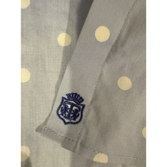 Talbots Button Down Shirt Wrinkle Free Polka Dots Womens Petite 4 Light Blue - Picture 8 of 8